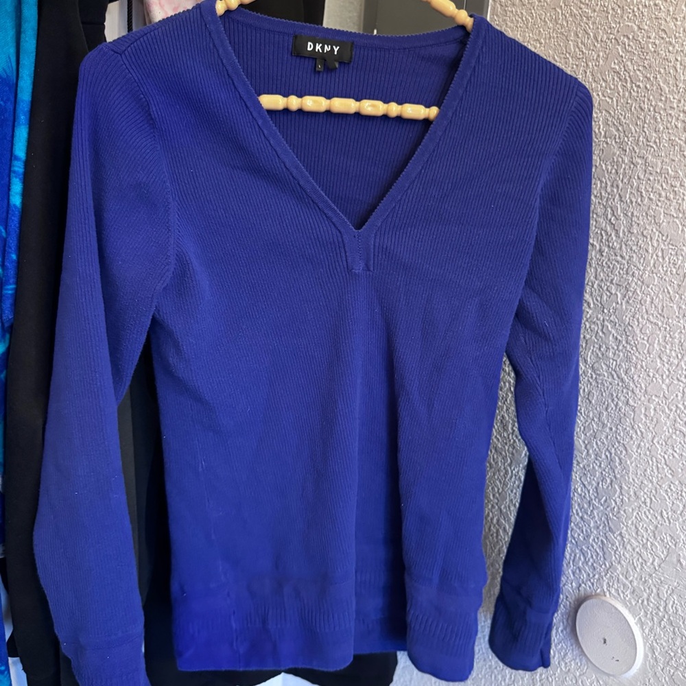 DKNY Royal Blue Knit Top